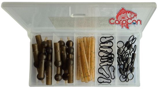 Helicopter Rig Kit 'Camo Brown' - 40pcs - Alles voor Helikopter Systeem - Karper Onderlijn - Rigmateriaal voor Vissen van Merkloos — afbeelding 4