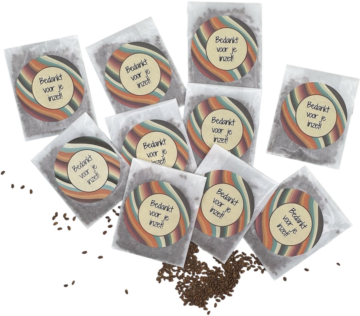 25 stuks, Bedankt voor je inzet,een klein bedankje, tuinkers,eco,biologisch,bedankt,mini kadootje,uitdeel,weggeef,weggeefzakje, zaden,zaadjes,personeels attentie,uitdeelzakjes,green gift,tuinkadootje,