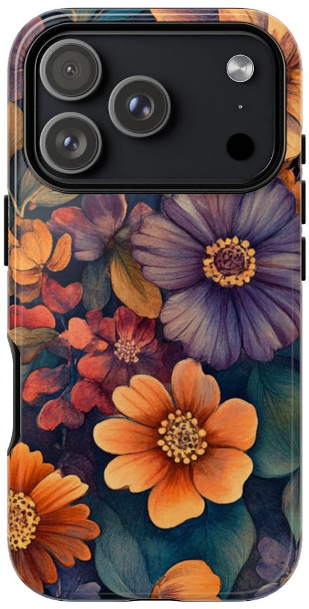 Levendig Aquarel Bloemenpatroon – Telefoonhoesje Geschikt voor iPhone 17 Pro