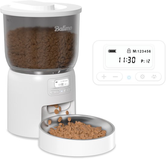 Balimo Automatische Voerbak Kat wit 3L - Voerautomaat Kat - Balimo - €37,59