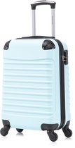 Valise Rome Travelerz taille XL – 95 litres – Bagage en soute – ABS léger – Roues Spinner – Avec serrure à combinaison – Bleu glacier