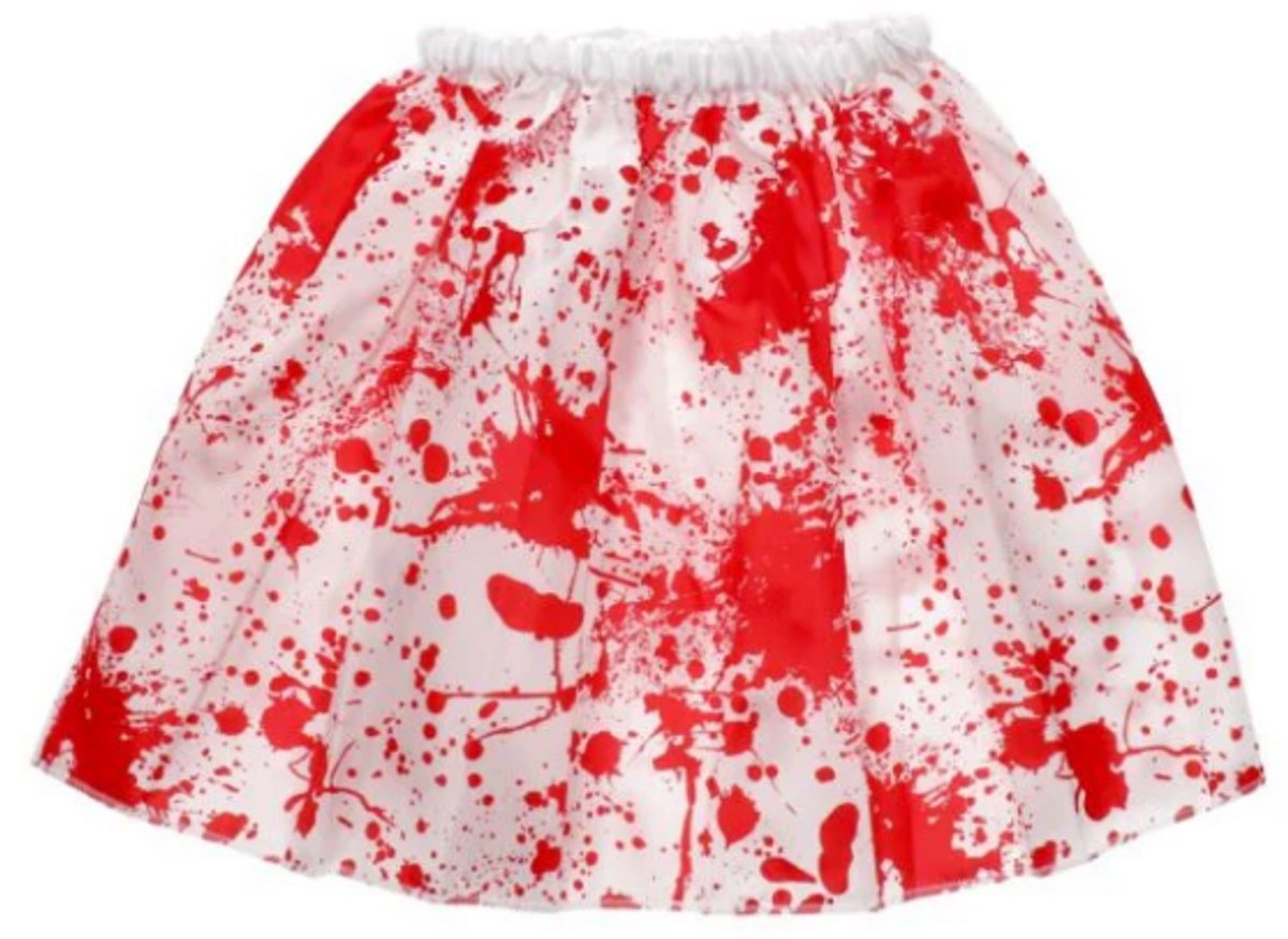 Petticoat Halloween - Bloederig Wit-Rood - Volwassenen en Kinderen