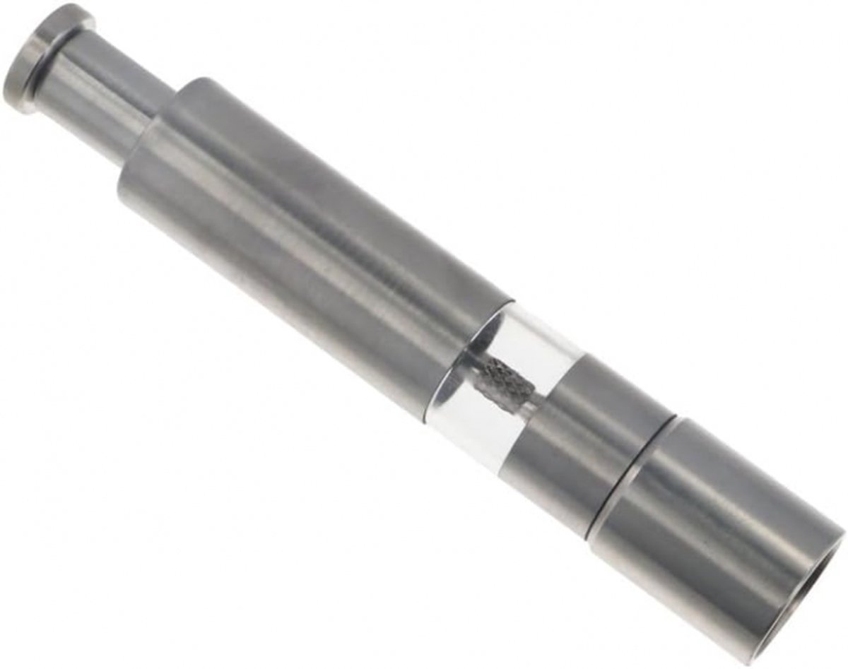 Pepermolen - Zoutmolen - RVS - Kruidenmolen - Hervulbaar - BBQ Accesoires - 2.7*2.7*15.4cm - Zilver
