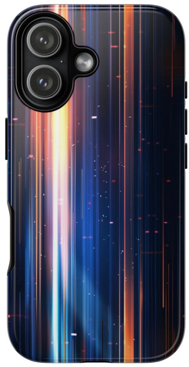 Verticale Lichtstralen in Abstract Ontwerp – Telefoonhoesje Geschikt voor iPhone 17