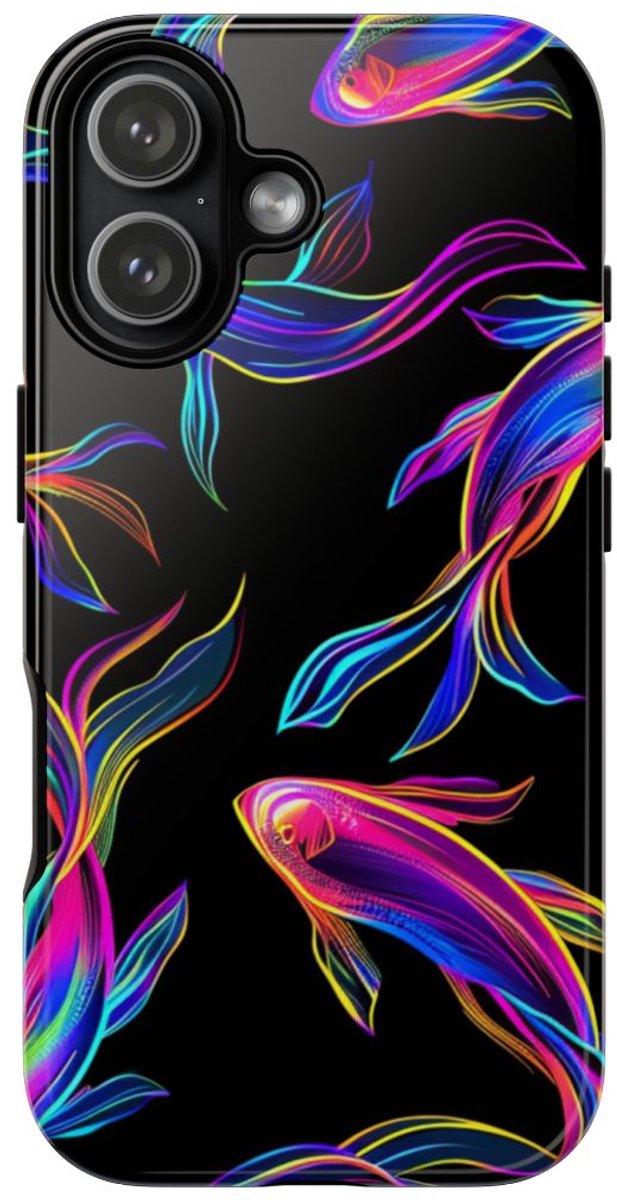 Neonkleurige Vissenpatroon – Telefoonhoesje Geschikt voor iPhone 17