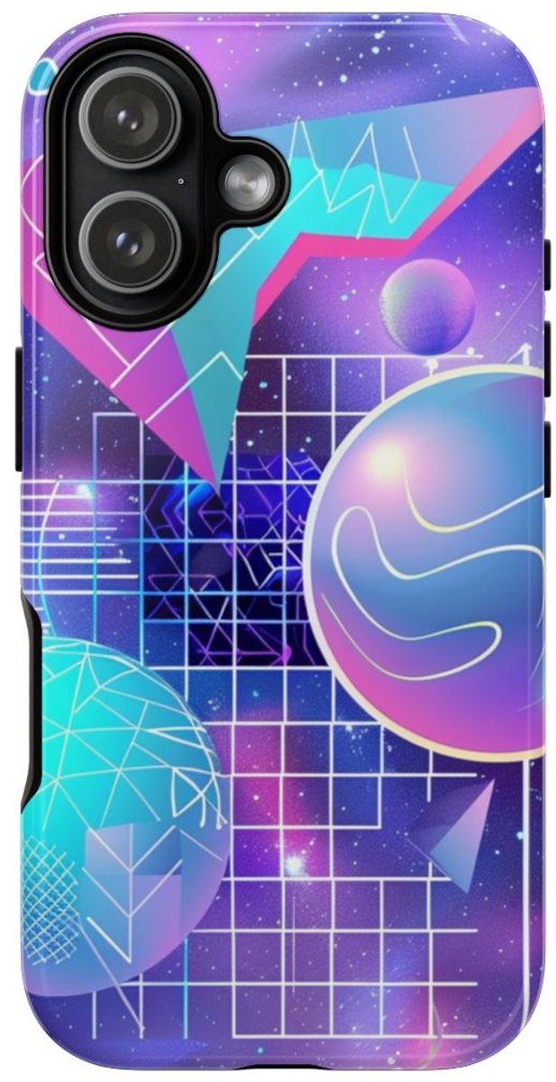 Abstract Geometrisch Ruimteontwerp – Telefoonhoesje Geschikt voor iPhone 17