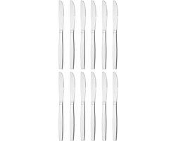 Bestekmes van roestvrij staal, 12-delige messenset, lemmet menumes, gepolijst, vaatwasserbestendig