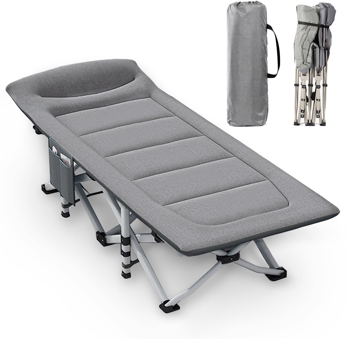 CALIYO - Eenpersoonsbedden - Plooibed / Vouwbed - Draagbaar Opklapbed - Sarah - 80x200cm - Draagvermogen 200KG