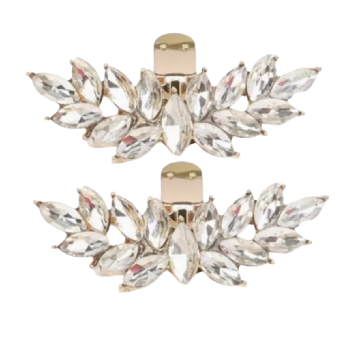 Schoen clips- goudkleurig- blad- trouwschoen versiering-Charme Bijoux