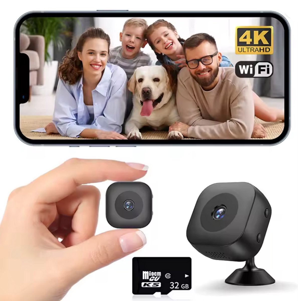 Global One Solution Mini WiFi Camera met Nachtzicht en 32GB SD Kaart - Global one solution - €49,90
