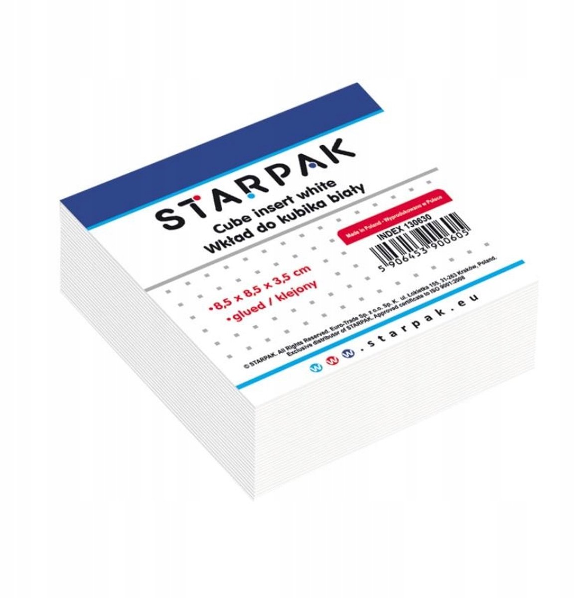 Witte Kleefblokjes Notitieblok 85x85mm - Handig voor Kantoor en Thuis