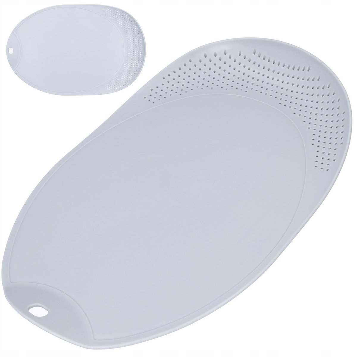 Snijplank met Afdruiprek - Duurzaam Plastic Keukenaccessoire