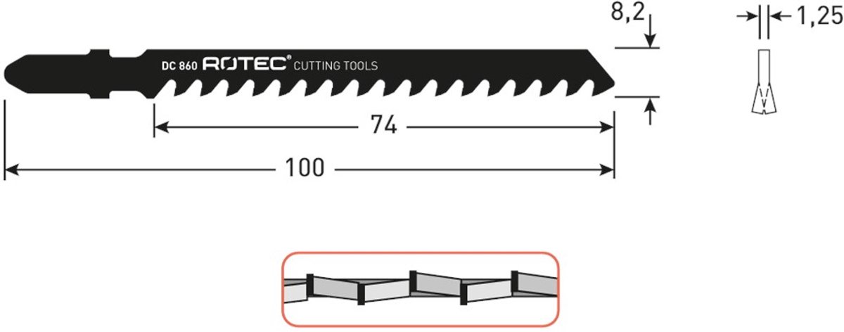 Decoupeerzaagblad DC860 / T141HM set 3 stuks