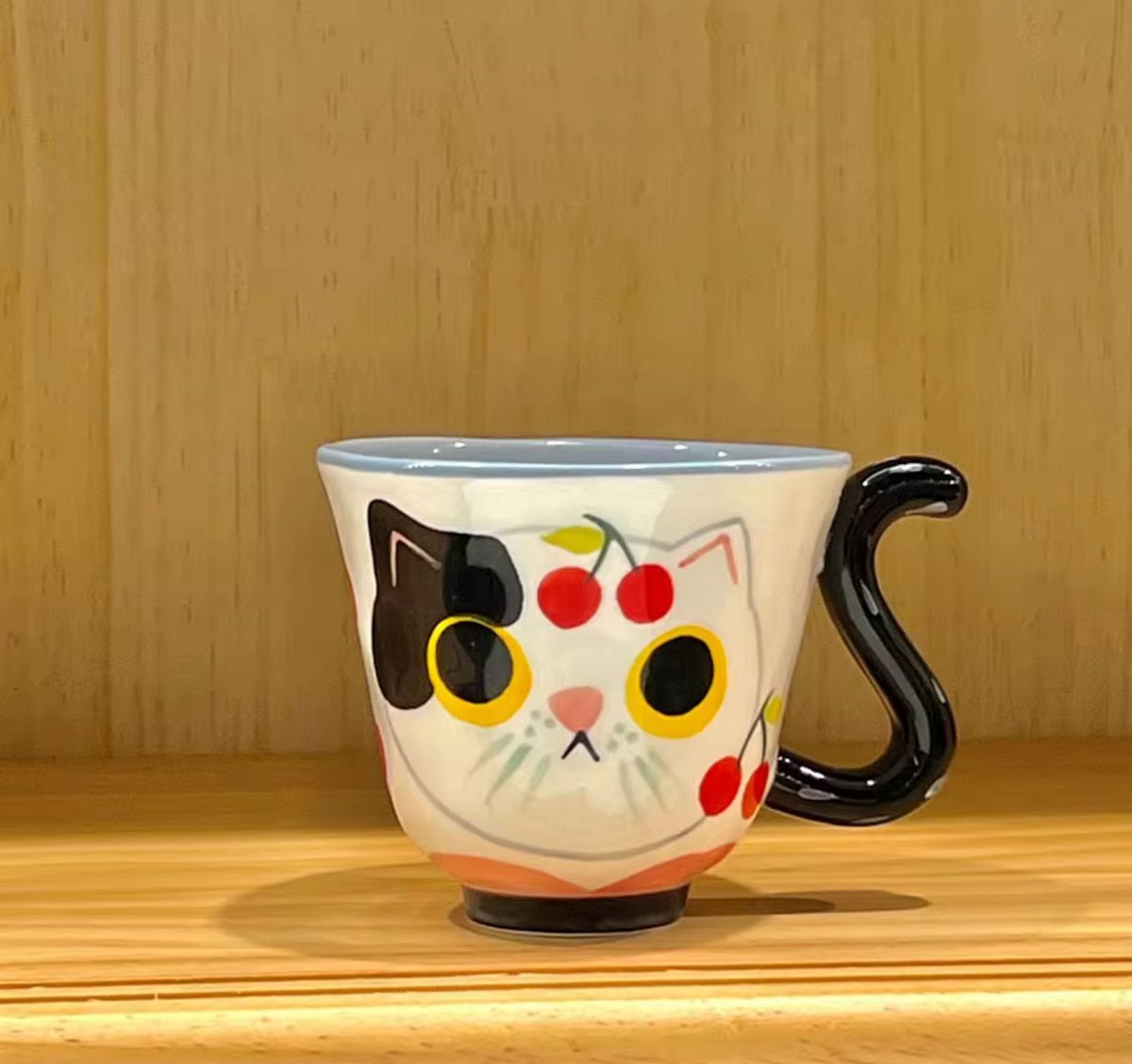 Unieke Handgeschilderde Kattenmok - Met Kattenstaart Oor