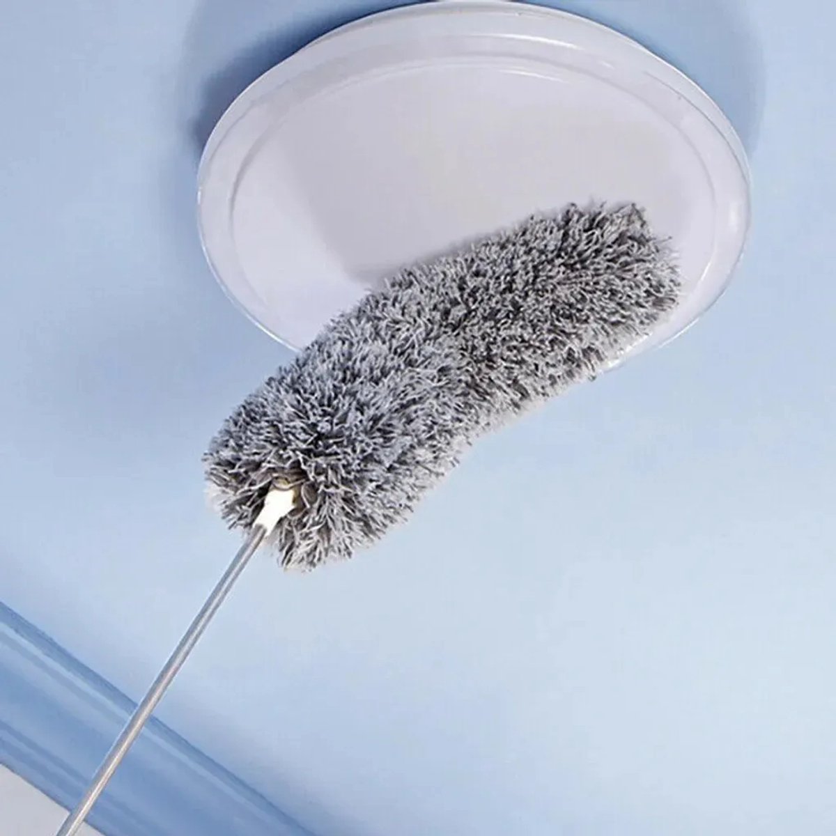 Lichtgewicht, uitschuifbare microvezelstofzuiger, 280 cm lang, flexibele kop, elektrostatische ontlading.