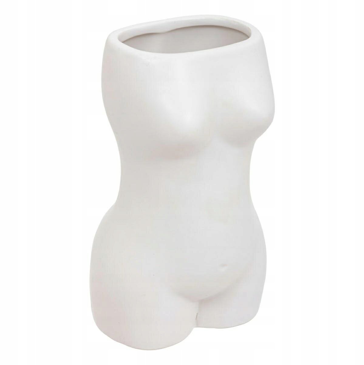 Elegante Keramische Vaas Soleya Body 10,5x17cm Wit