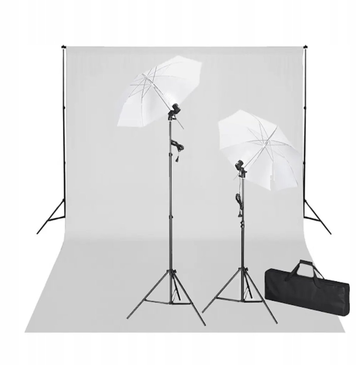 Professionele Fotostudio Set - Wit Achtergronddoek 600x300cm