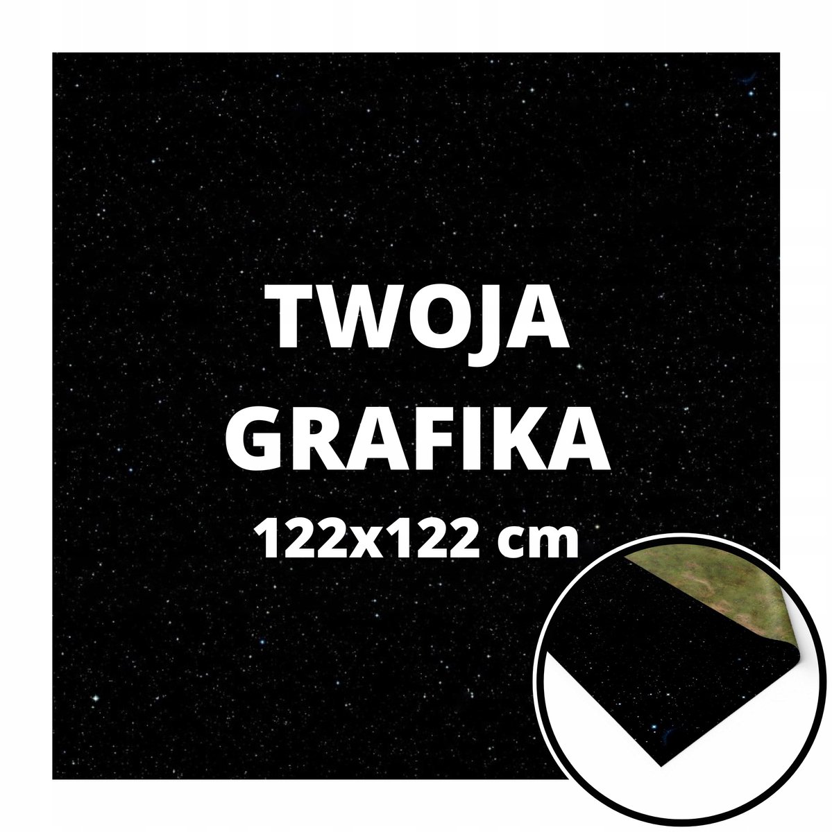 Personaliseerbare Dubbelzijdige Latex Speelmat 122x122 cm met Eigen Design