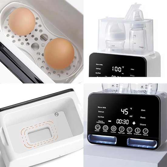 Flessenwarmer - 2 flessen - 10-in-1 functies - 48u constante temperatuur van Merkloos — afbeelding 2