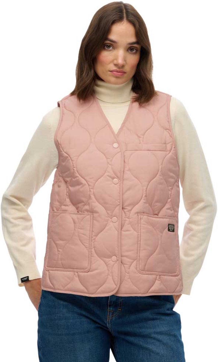 Superdry Gewatteerde Lite bodywarmer met voering Dames Gilets Vintage Blush