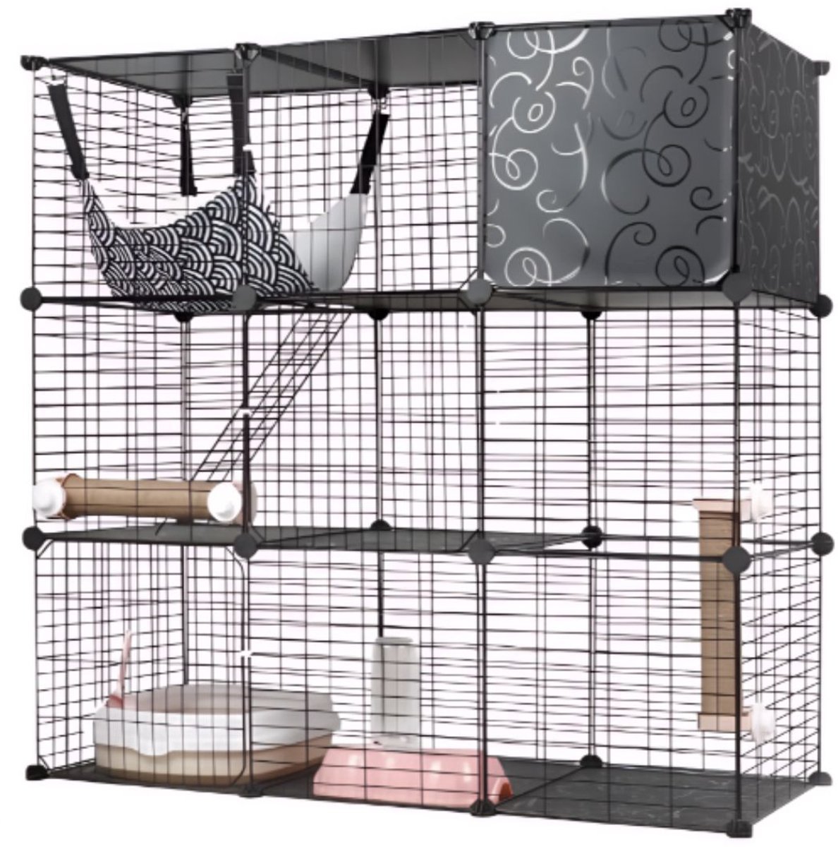 Thuys – Kattenbench – Kattenkooi – Kattenren Voor Buiten En Binnen – Zwart