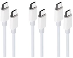 3 stuks OneOne 1,0m oplaadkabel. Sterke USB C naar C kabel. Stevig laadkabel snoer past op Samsung Galaxy S8, S9, A07, A17, F36, M36, F56, Tab Active 5 Pro, Tab S9, S9 FE, Tab S10 Lite, S10+, S10 FE+, S10 Ultra