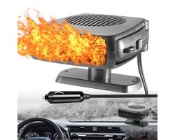 Auto verwarming - Auto verwarming ventilator - 150W 12V draagbare voorruitontdooier en ontdooier - 2-in-1-modus met snelle verwarmings- en koelventilator - 360° draaibare basis