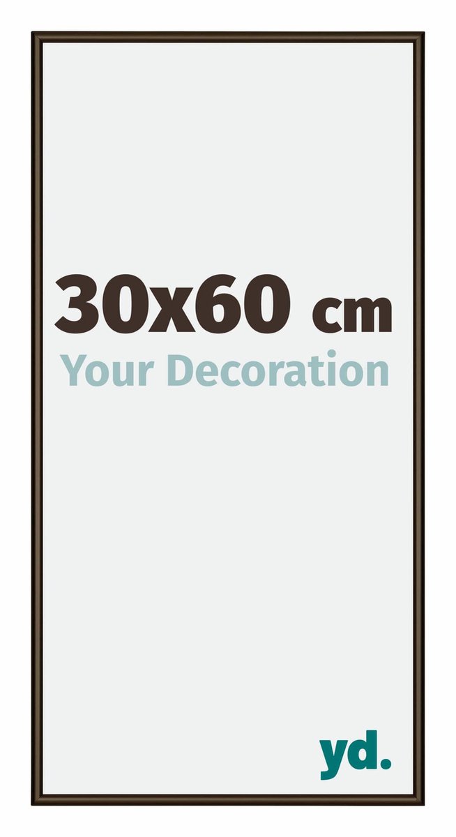 yd. Your Decoration - Fotolijst 30x60 cm - Aluminium - Walnoot Structuur - New York