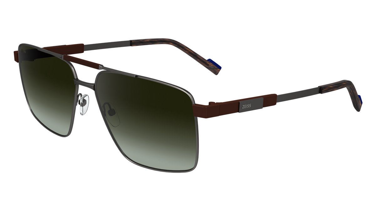 ZEISS ZS23136S 075 DARK RUTHENIUM/BROWN 59/14/145 MALE Zonnebrillen