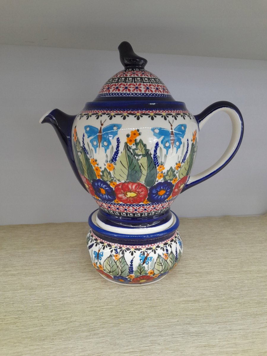 Bolesławiec Theepot 1,5L met Warmer - Decor 149 - Porselein