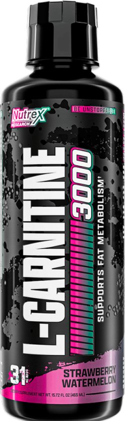 Nutrex Research Liquid Carnitine 3000 (465ml) Strawberry Watermelon - Dieet & Gewichtsbeheersing - L-Carnitine