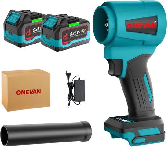 Luchtblazer - Stofblazer - Air Duster - Incl. Extra Lang Opzetstuk - Borstelloze Motor - Draadloos - Lichtgewicht - 4000W - Incl. 2 Accu's