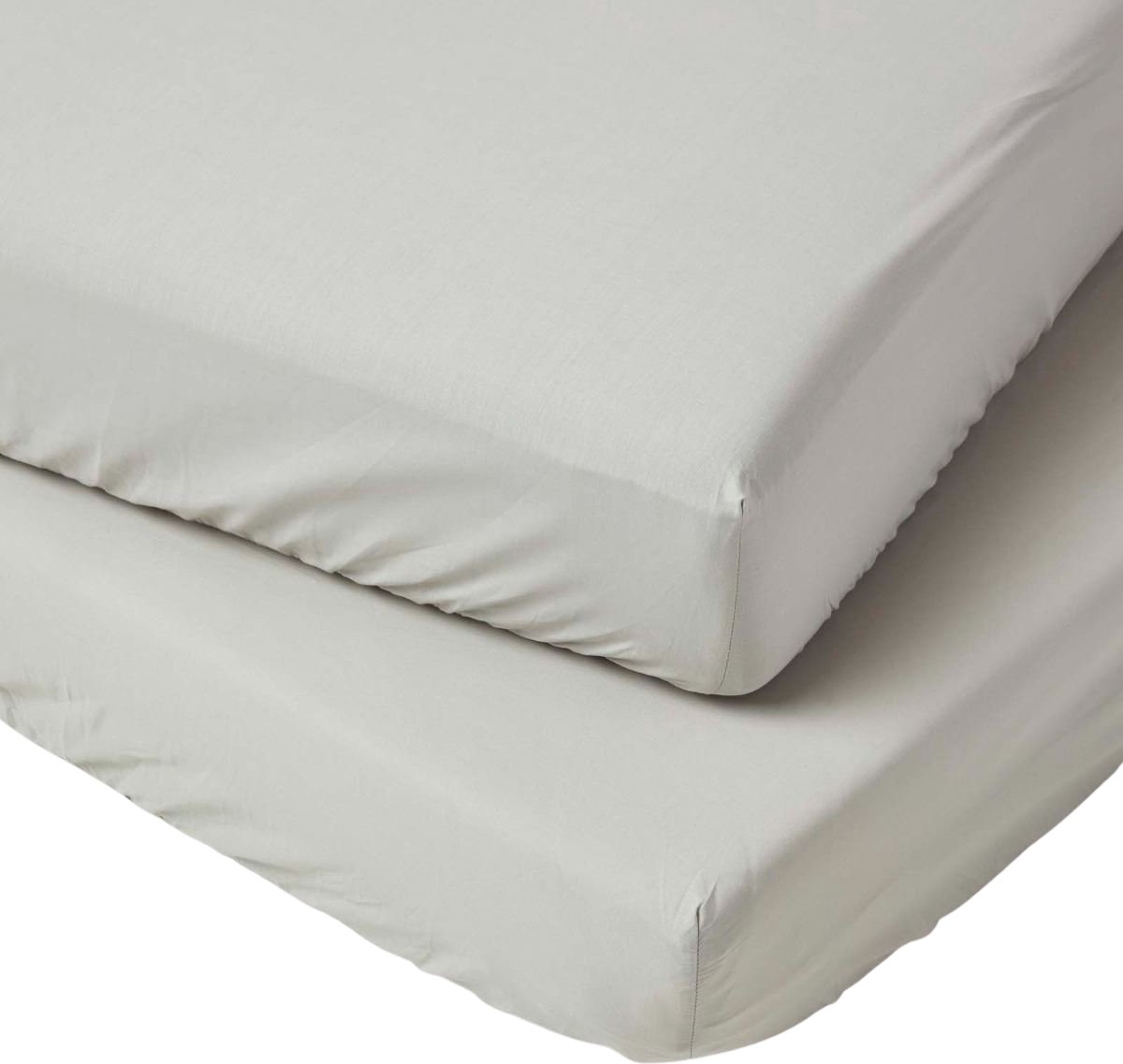 Homescapes Baby Hoeslaken Peuter/Juniorbed 70x140 cm – 2 stuks – Grijs – Egyptisch Katoen – OEKO-TEX®