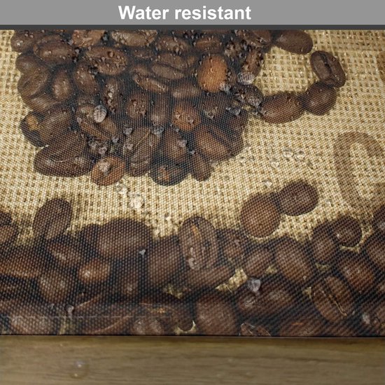 Set de 4 sets de table en forme de Grains de café , motif New Bed Brown, lavables et antidérapants.