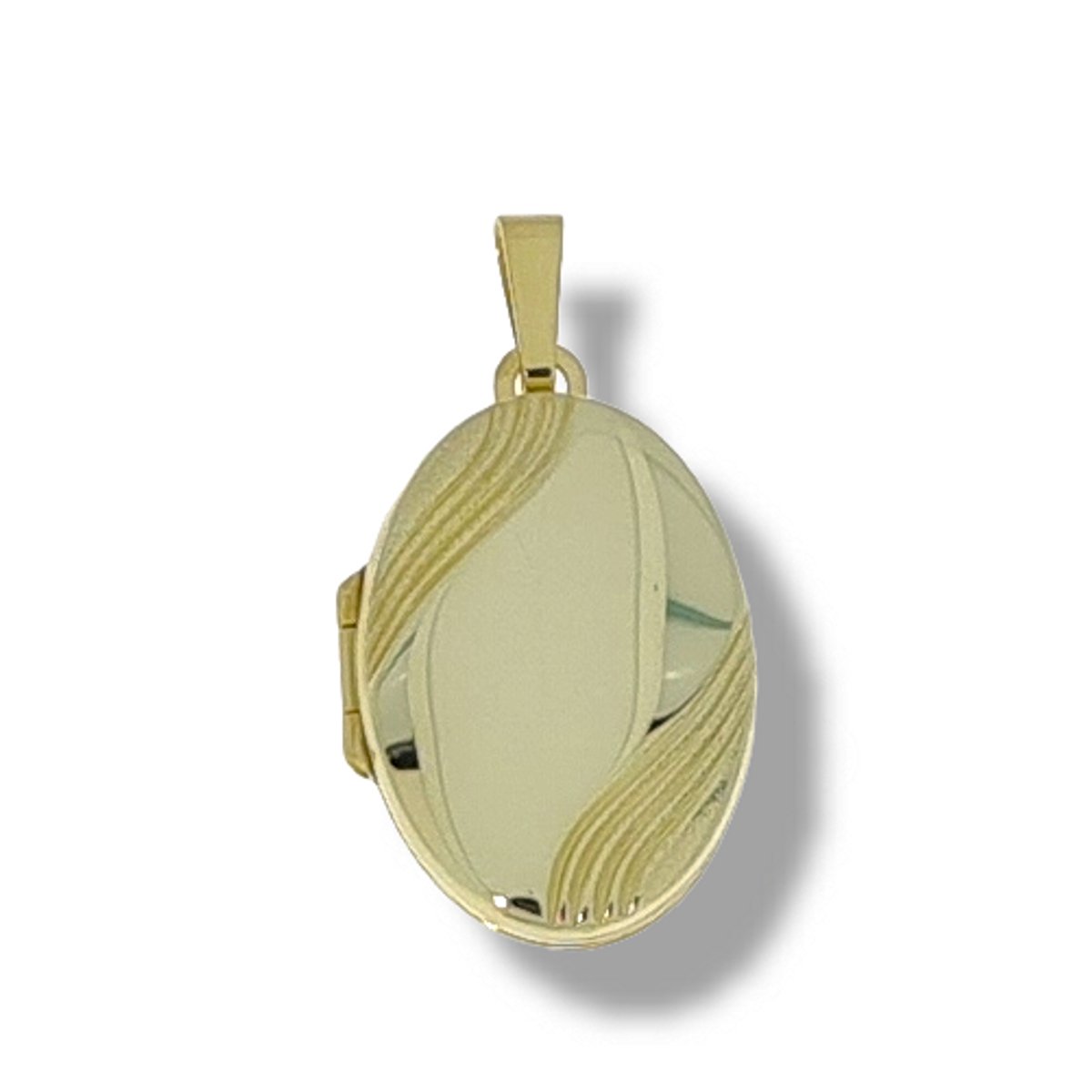 Gouden Medaillon Ovaal Hanger 32 x 17 mm 14 karaats