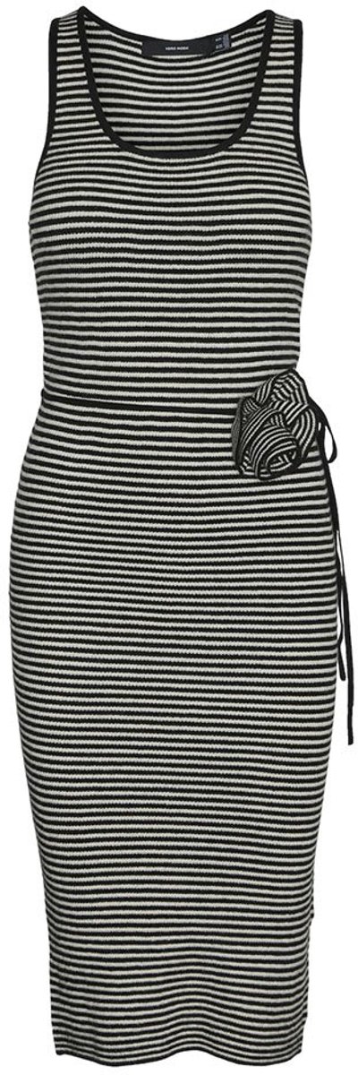 Vero Moda Bloom Petite Mouwloze Midi-jurk Zwart L Vrouw