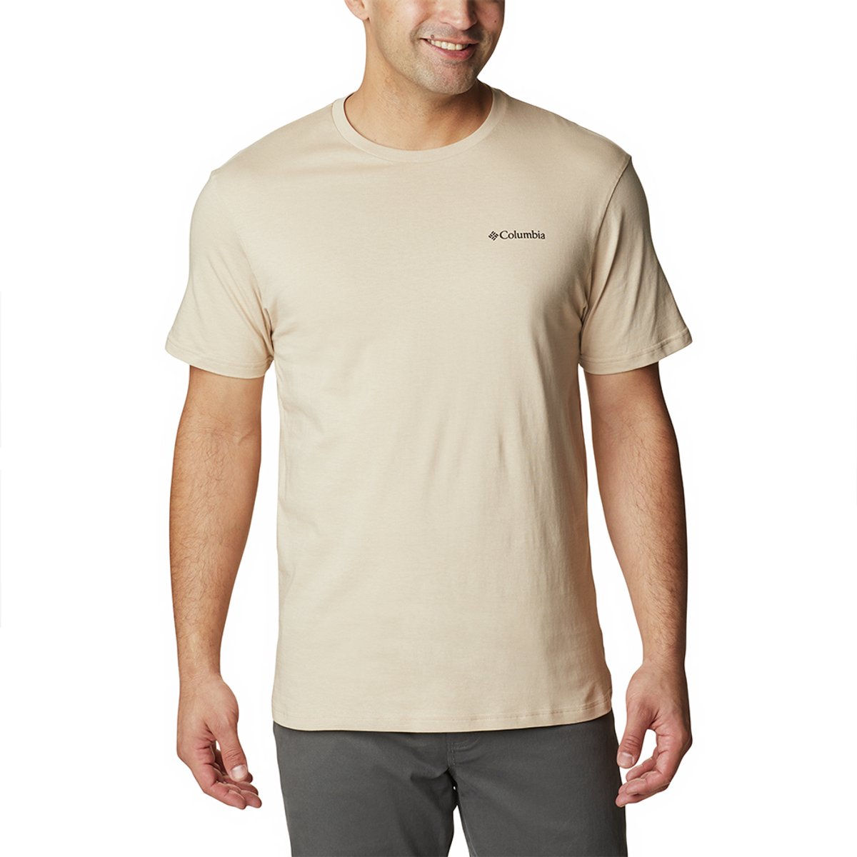 Columbia Barton Springs™ T-shirt Met Korte Mouwen Beige 2XL Man