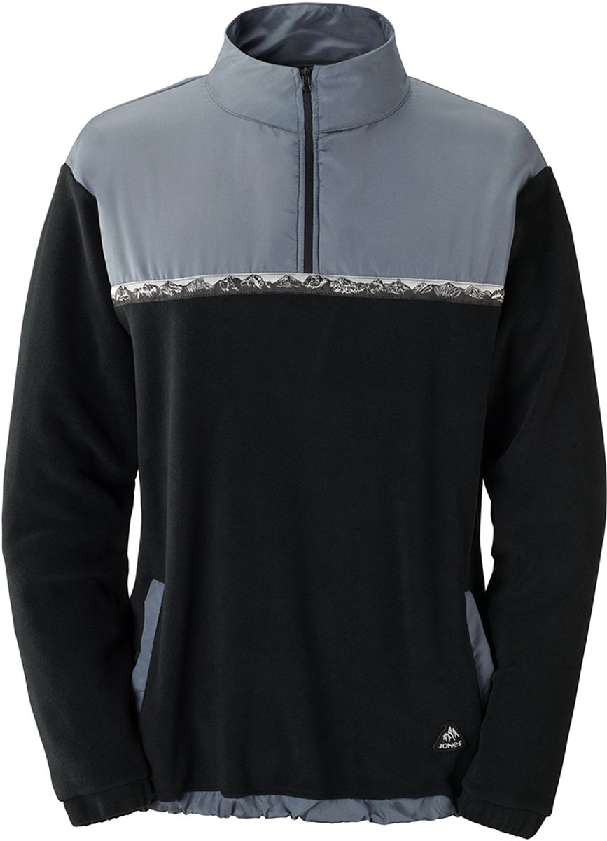 Jones Recycled Half Zip Fleece Met Halve Rits Zwart M Man