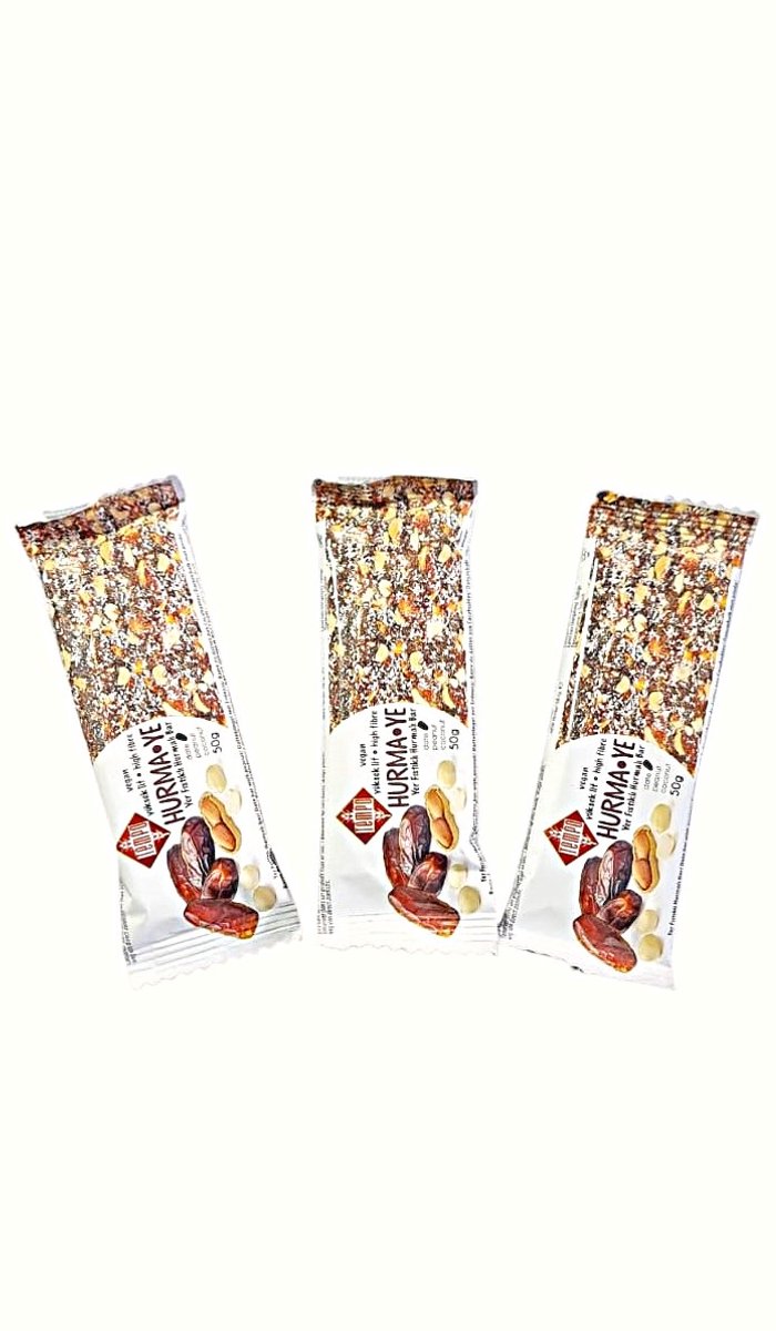 Tempo Dadels & Pinda Cezerye Bar Gluten Vrij 3x 50 gr | Natuurlijke Energie - Tempo Hurmalı & Yerfıstıklı Cezerye Bar 3x 50 gr | Doğal Enerji - Tempo Date & Peanut Cezerye Bar Gluten Free 3x 50 gr | Natural Energy