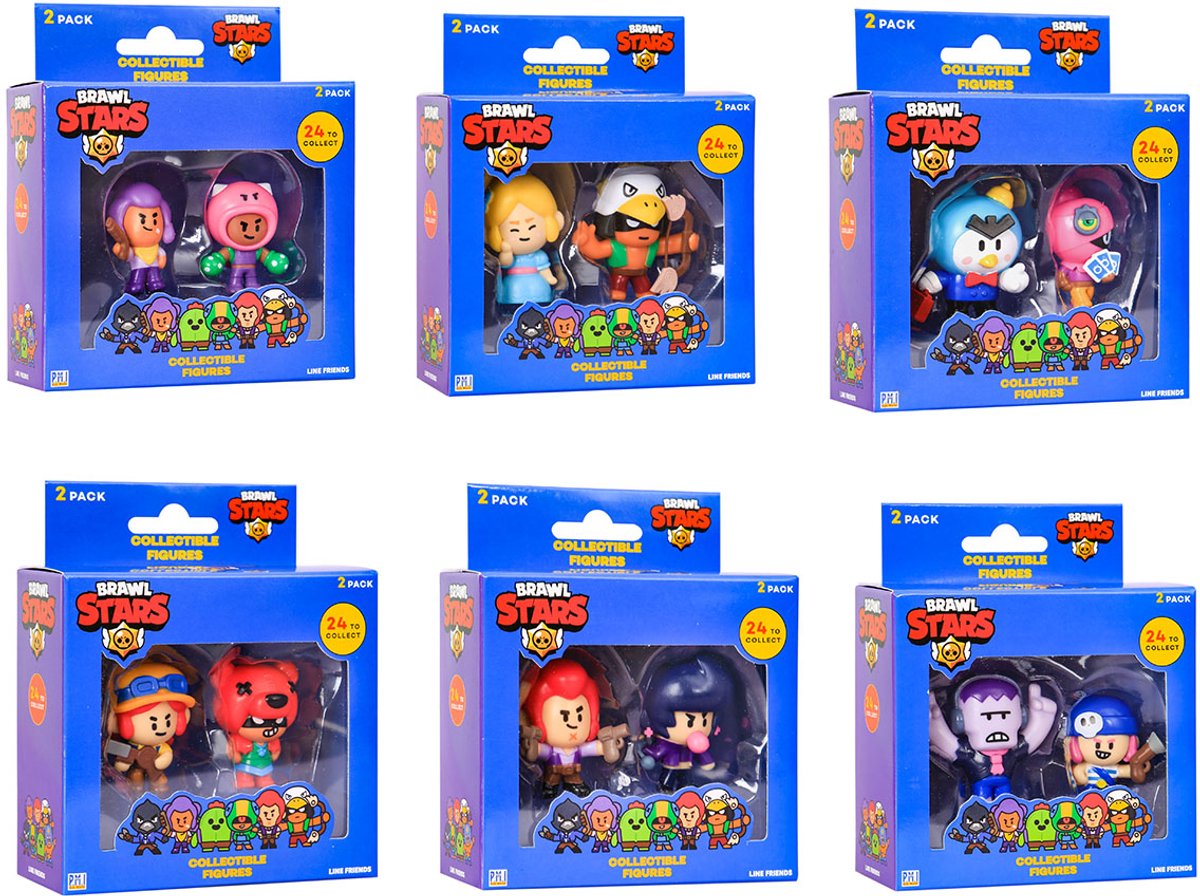 BRAWL STARS 2FIGURES 1 Pack (Verschillende figuren, u onvangt er 1)