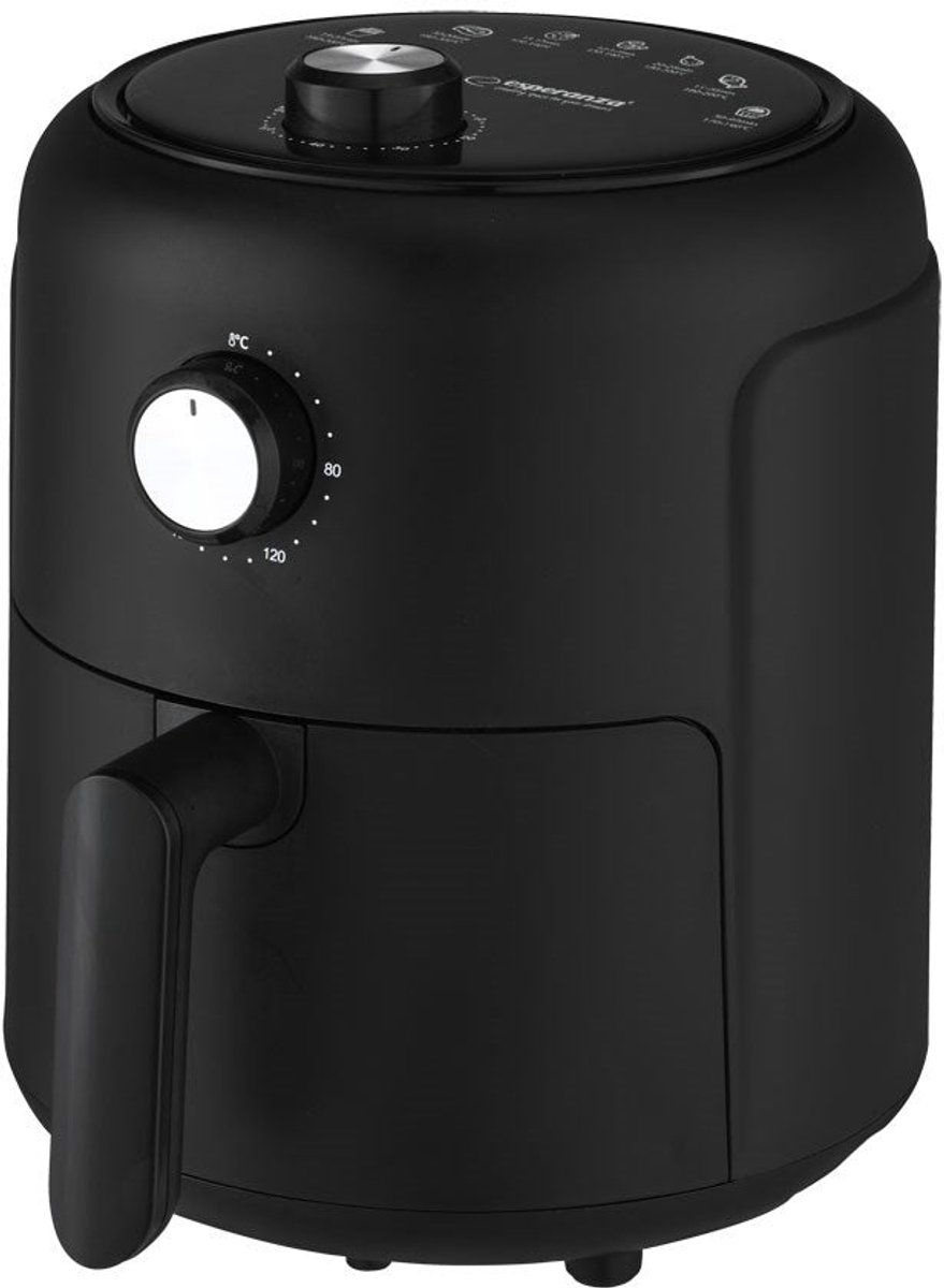 Esperanza Heteluchtfriteuse – 2,6L – 1000W – Olievrij frituren – Compact design – Timer & temperatuurregeling