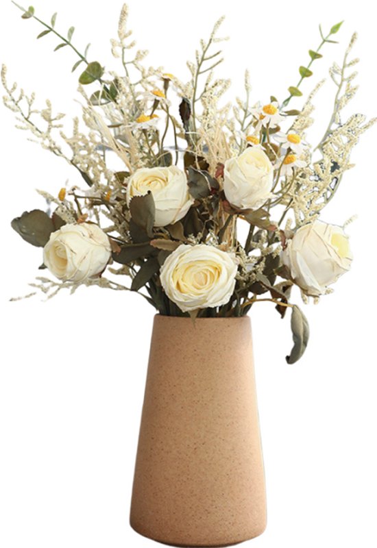 Kunstbloemen-Wit-Huisdecoratie-Vaas-Inclusief
