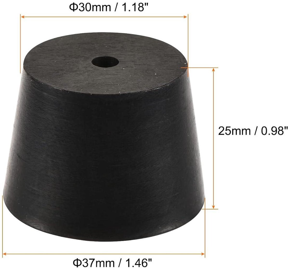QUARKZMAN 16 stuks zwarte rubberen stops, 10,5 m, gatstoppen voor 10-10