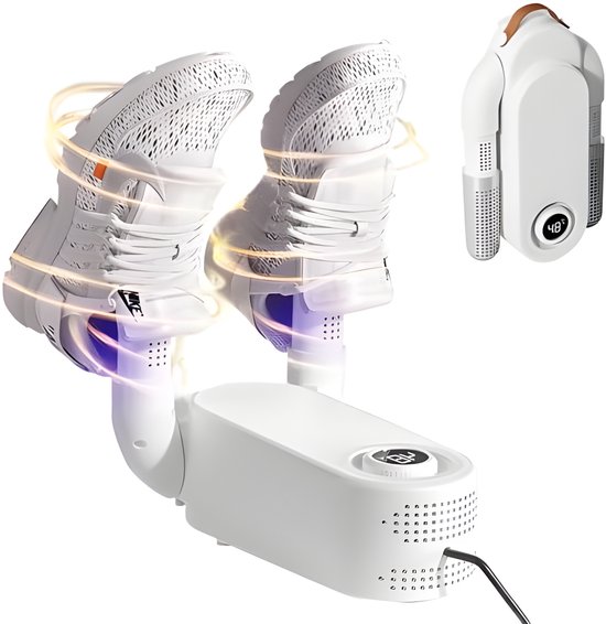 Sèche-chaussures électrique Pliable - 3 Durées, Stérilisation UV, Pour Baskets, Bottes, Gants - Compact