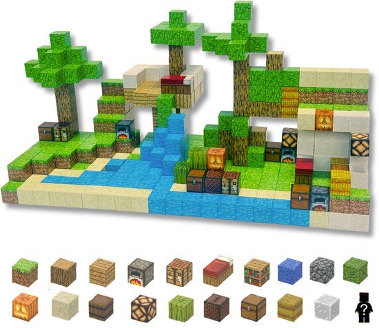 Magnetisch speelgoed – magnetisch bouwspeelgoed 400 stuks – magnetische bouwstenen – montessori speelgoed – magneten speelgoed - Jungle beach