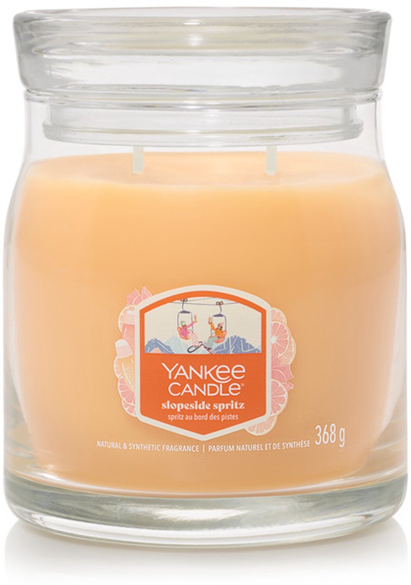 Yankee Candle Slopeside Spritz Medium Jar Geurkaars - 50 branduren - twee lonten Geel