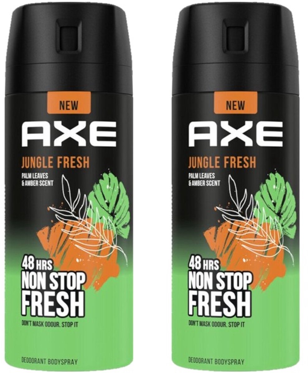 AXE Deo Spray - Jungle Fresh - 2 x 150 ml - Voordeelverpakking