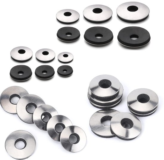 Thelau - Roestvrij stalen EPDM-afdichtschijven met neopreen coating - 60 stuks voor bouwprojecten