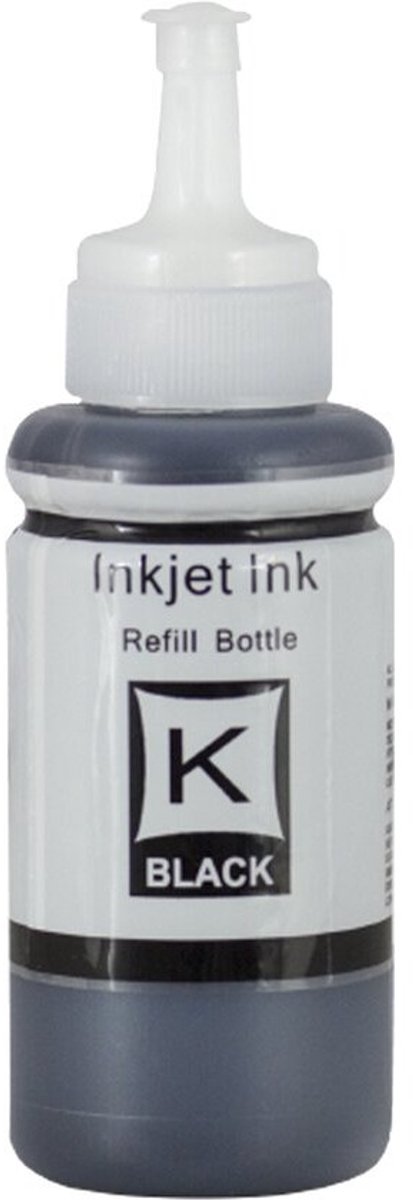 T6641/T6731 Zwart Huismerk Inktfles 100ml | C13T664140 | Geschikt voor Epson EcoTank ET-2500/ET-2550/ET-2600/ET-2610/ET-2650/ET-3600/ET-4500/ET-4550/ET-14000/ET-16500/ET-L300/ET-L355/ET-L555/ET-L810/ET-L850/Epson L800/L801/L805/L1800