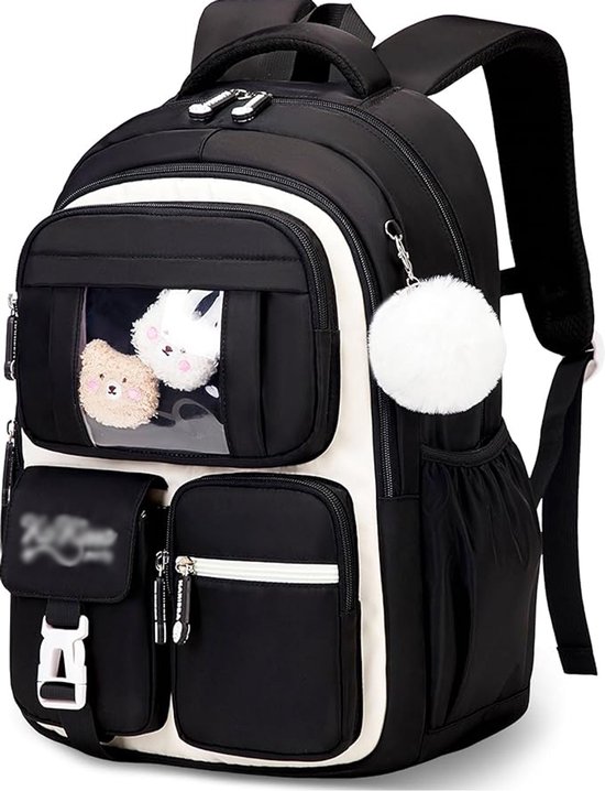 Foto: Meisjesrugzak ademende rugzak voor meisjes 1 5e klas casual schooltas voor kinderen basisschool middelbare school